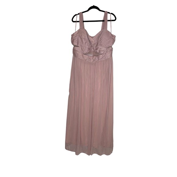 Birdy Grey Dress Women Curve 2X Blush Pink Christina Adjustable Bridesmaid Maxi - Picture 1 of 9